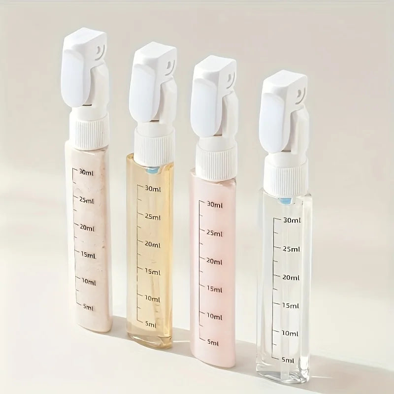 4-in-1 Leak-Proof Travel Dispenser Bottle | TSA Approved Toiletry Container Set with Labels